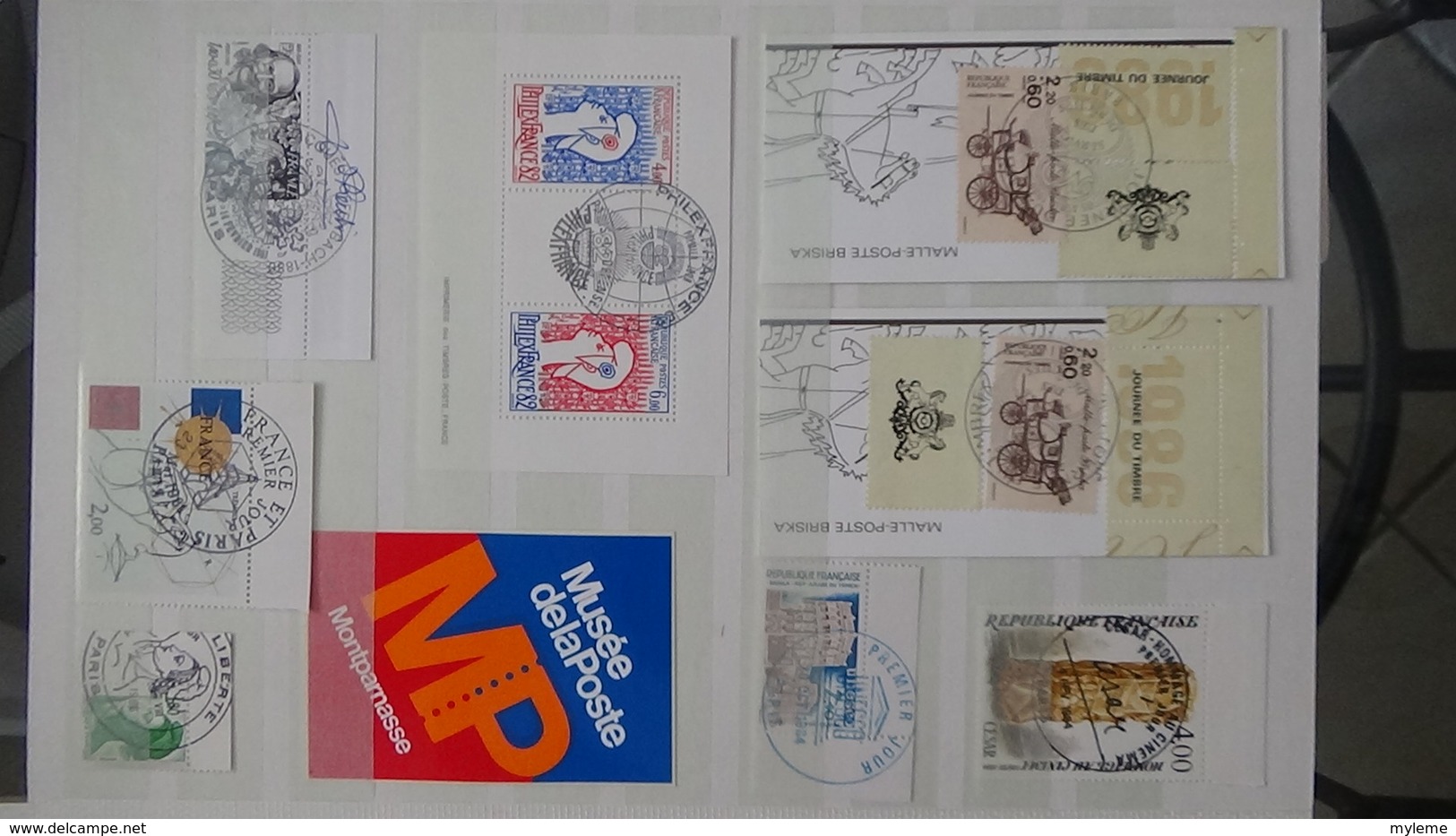 Collection France oblitéré timbres, blocs, documents tous belle oblitération 1er jour