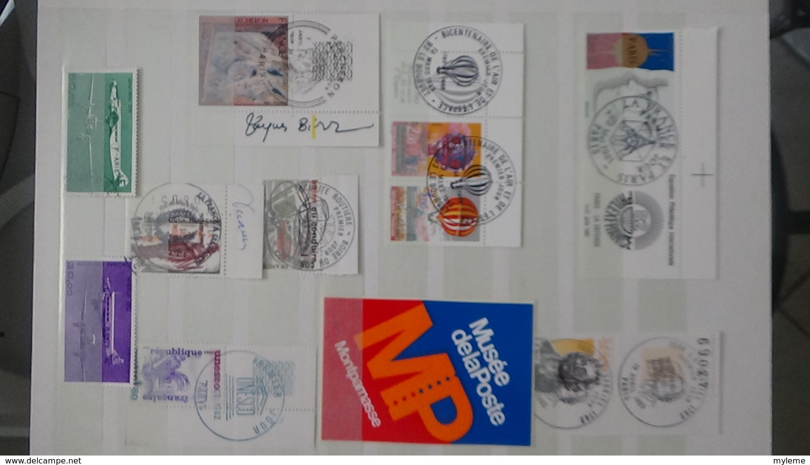 Collection France oblitéré timbres, blocs, documents tous belle oblitération 1er jour