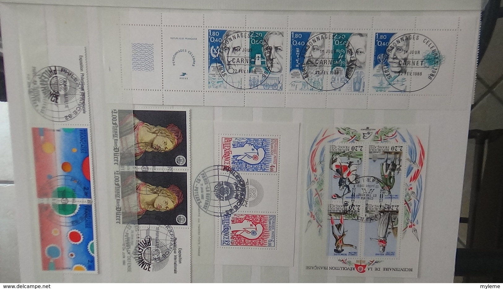 Collection France oblitéré timbres, blocs, documents tous belle oblitération 1er jour
