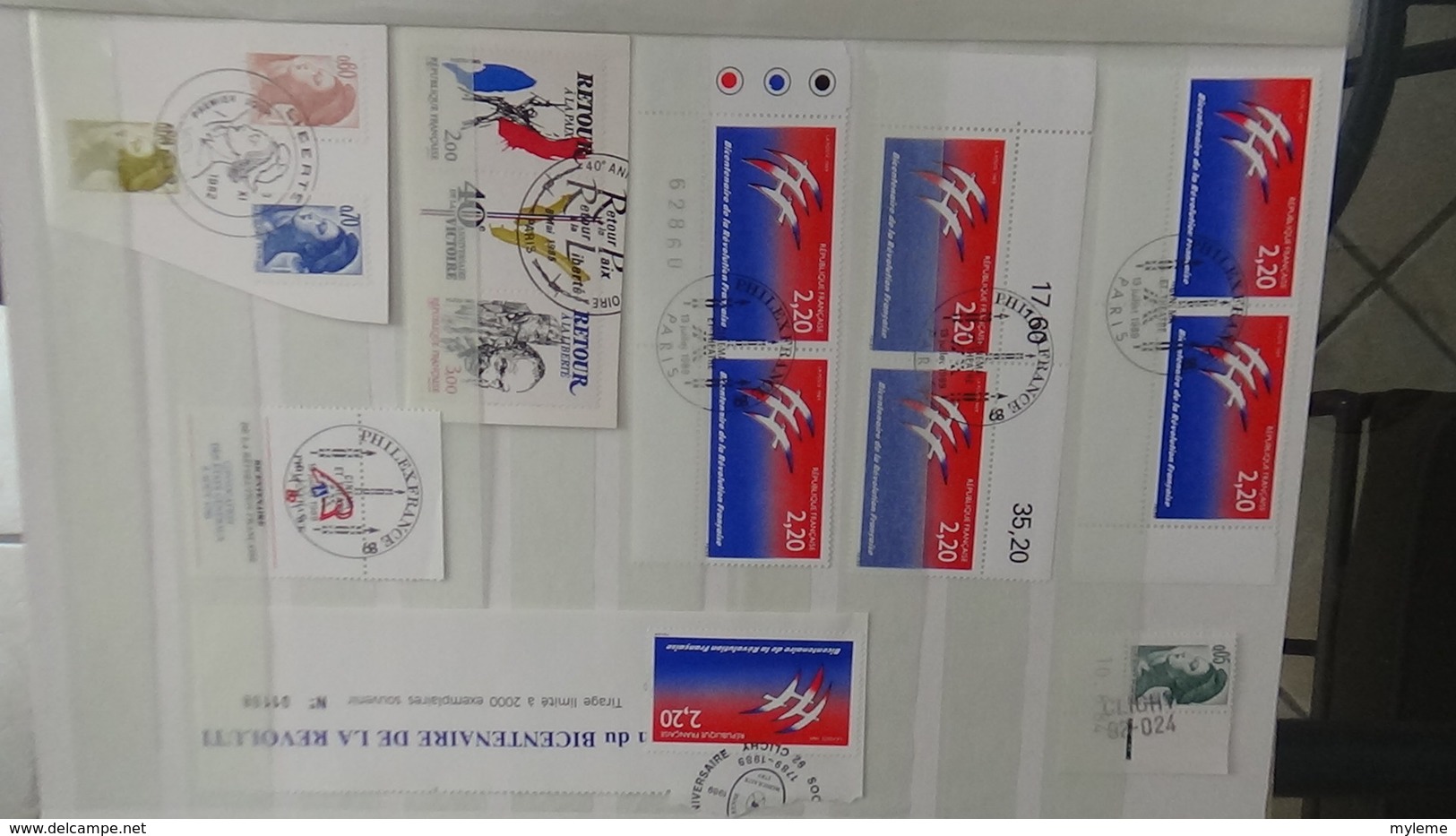 Collection France oblitéré timbres, blocs, documents tous belle oblitération 1er jour