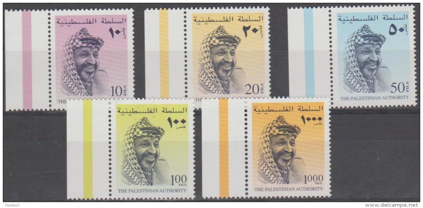 PALESTINIAN AUTHORITY - 1996 President Yasser Arafat. Scott 39-43. MNH ** - Palestine