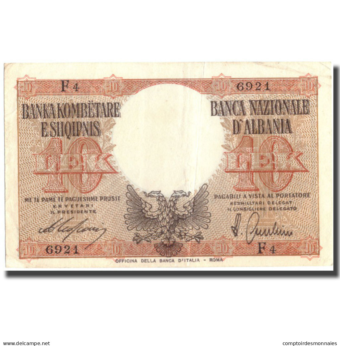 Billet, Albania, 10 Lek, KM:11, TTB+ - Albanie