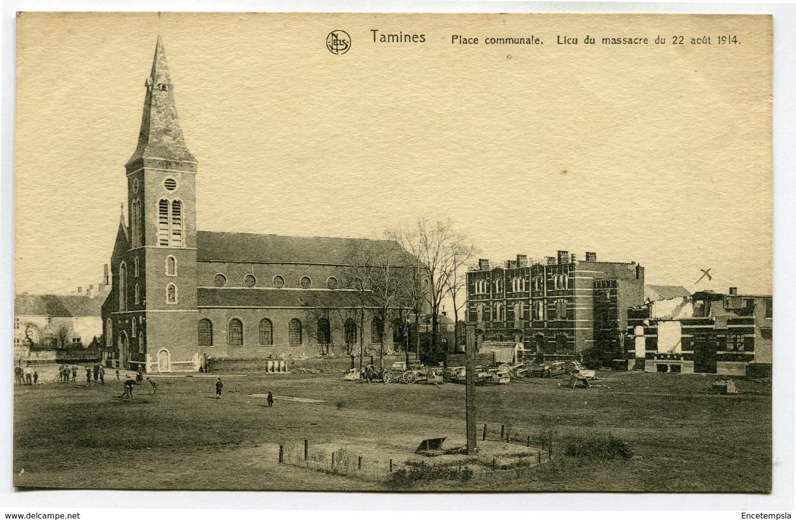 CPA - Carte Postale - Belgique - Tamines - Place Communale ( SV5495 ) - Sambreville
