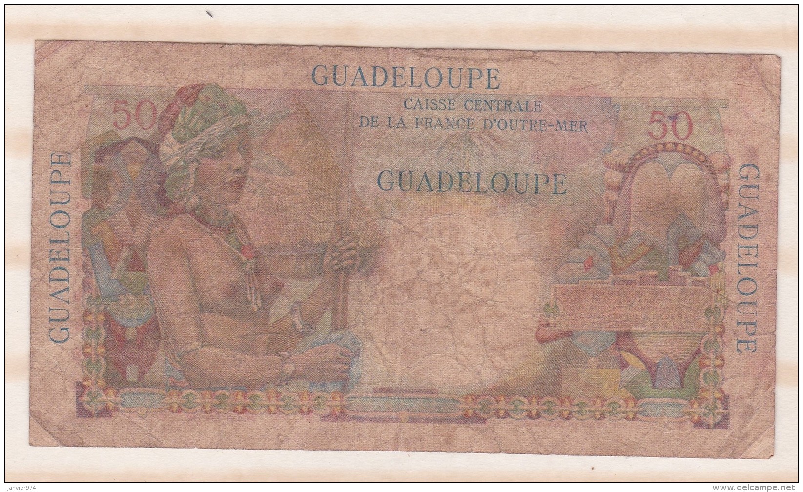 Guadeloupe, 50 Francs (1947), Caisse Centrale De La France D Outre Mer - Autres & Non Classés