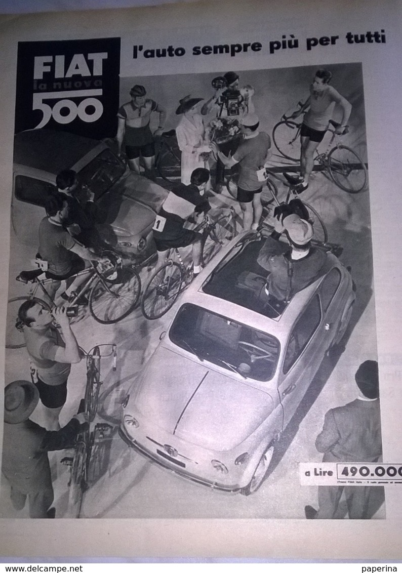 IL CAMPIONE N.27 8/7/57 CALZAVARA/RUGBY EDUCATIVO/IL NOCI/ PUB. FIAT 500, COCA COLA 30° ANNIVERSARIO IN ITALIA - Sport