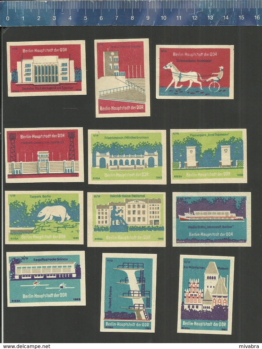 BERLIN BERLIJN  ( 4th Serie - 1963 ) DDR Matchbox Labels - Boites D'allumettes - Etiquettes