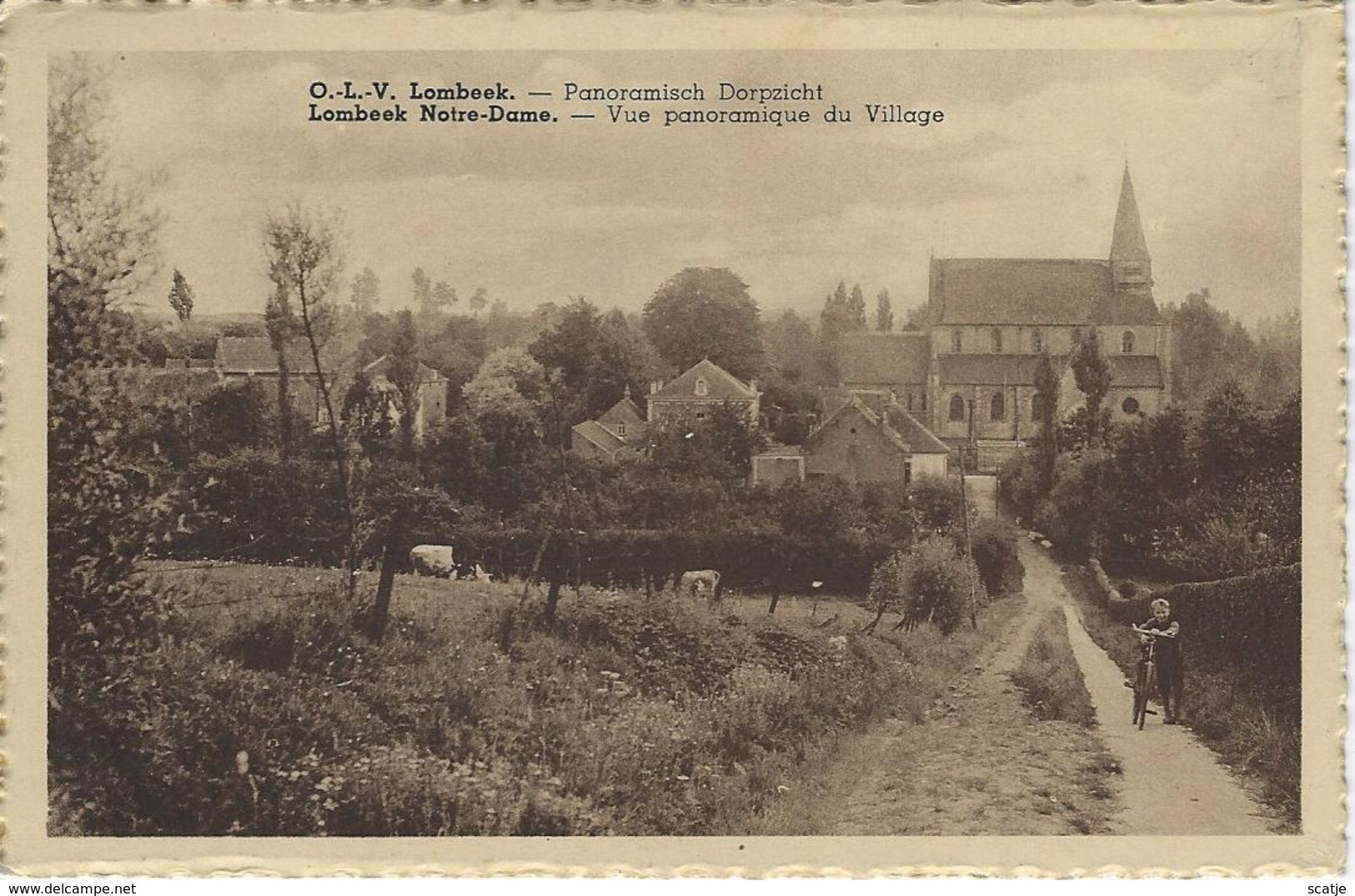 O. L. V. Lombeek.  -   Panoramisch Dorpzicht. - Roosdaal