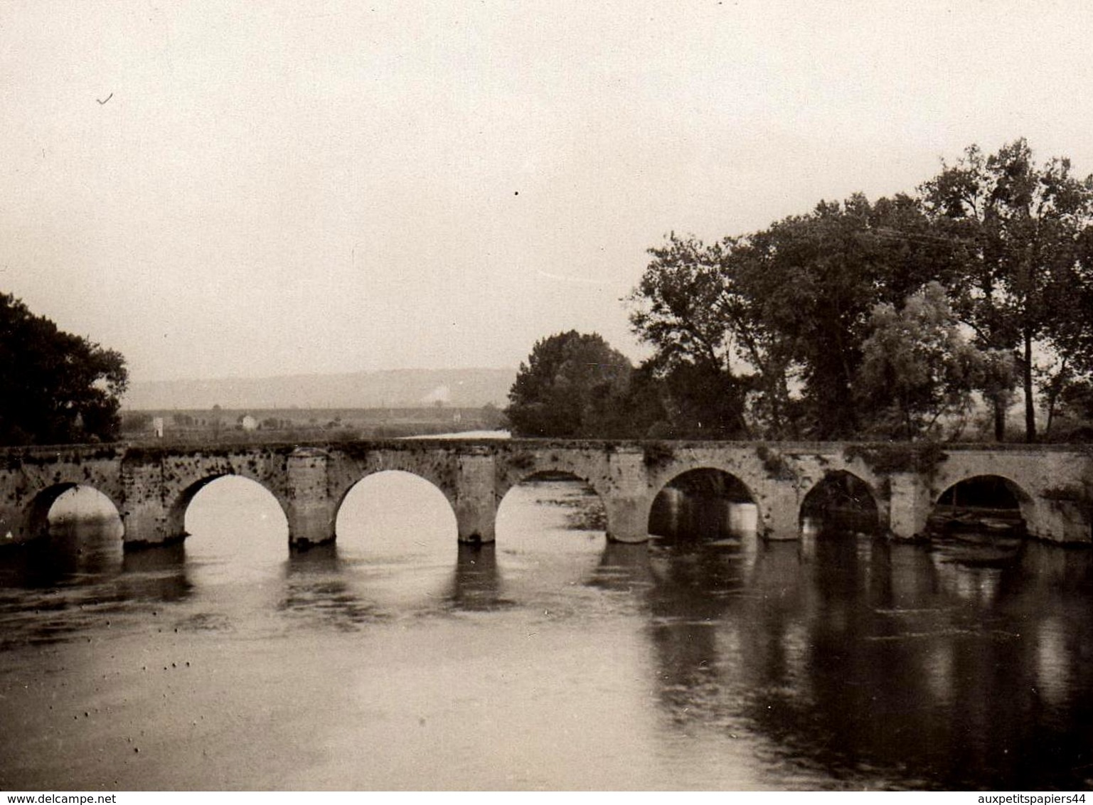 Photo Originale Pont De Fumay En 1931 - Mantes - Lieux