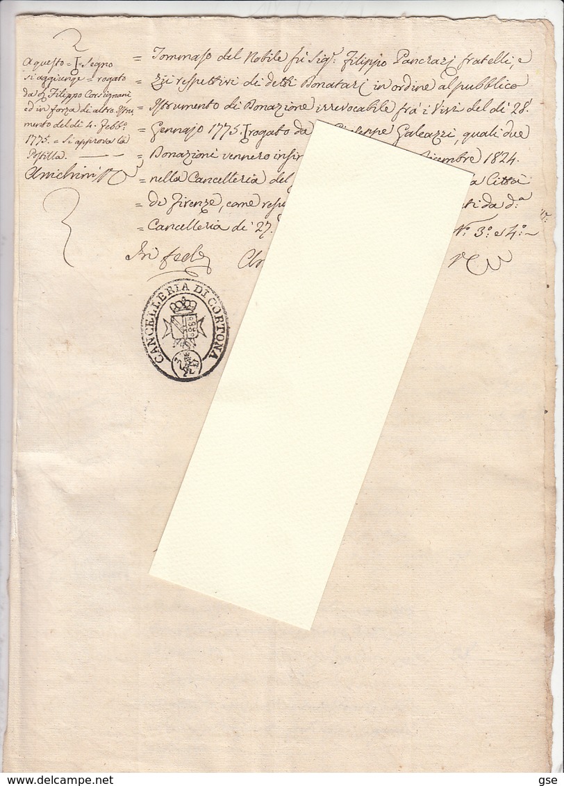 1831 - Atto Di Cancelleria - Cortona - Manuscripten