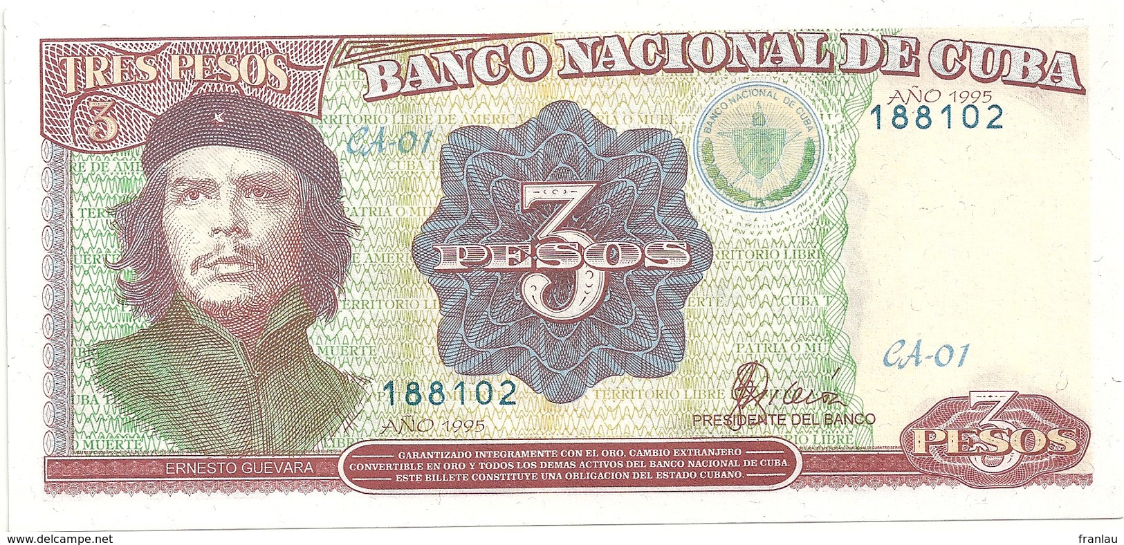 Cuba 3 Pesos 1995 Unc - Cuba