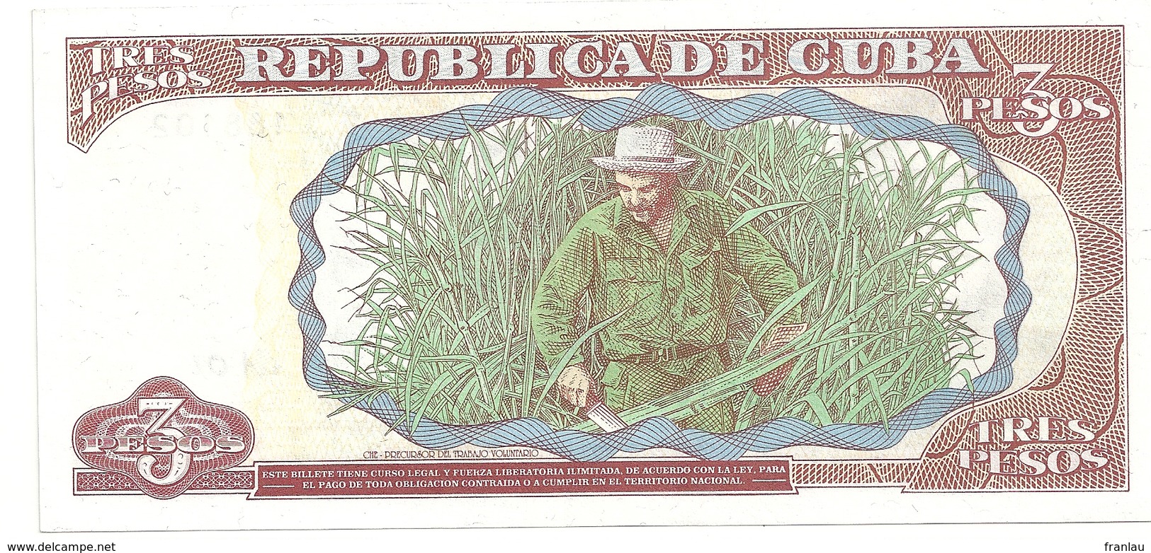Cuba 3 Pesos 1995 Unc - Cuba