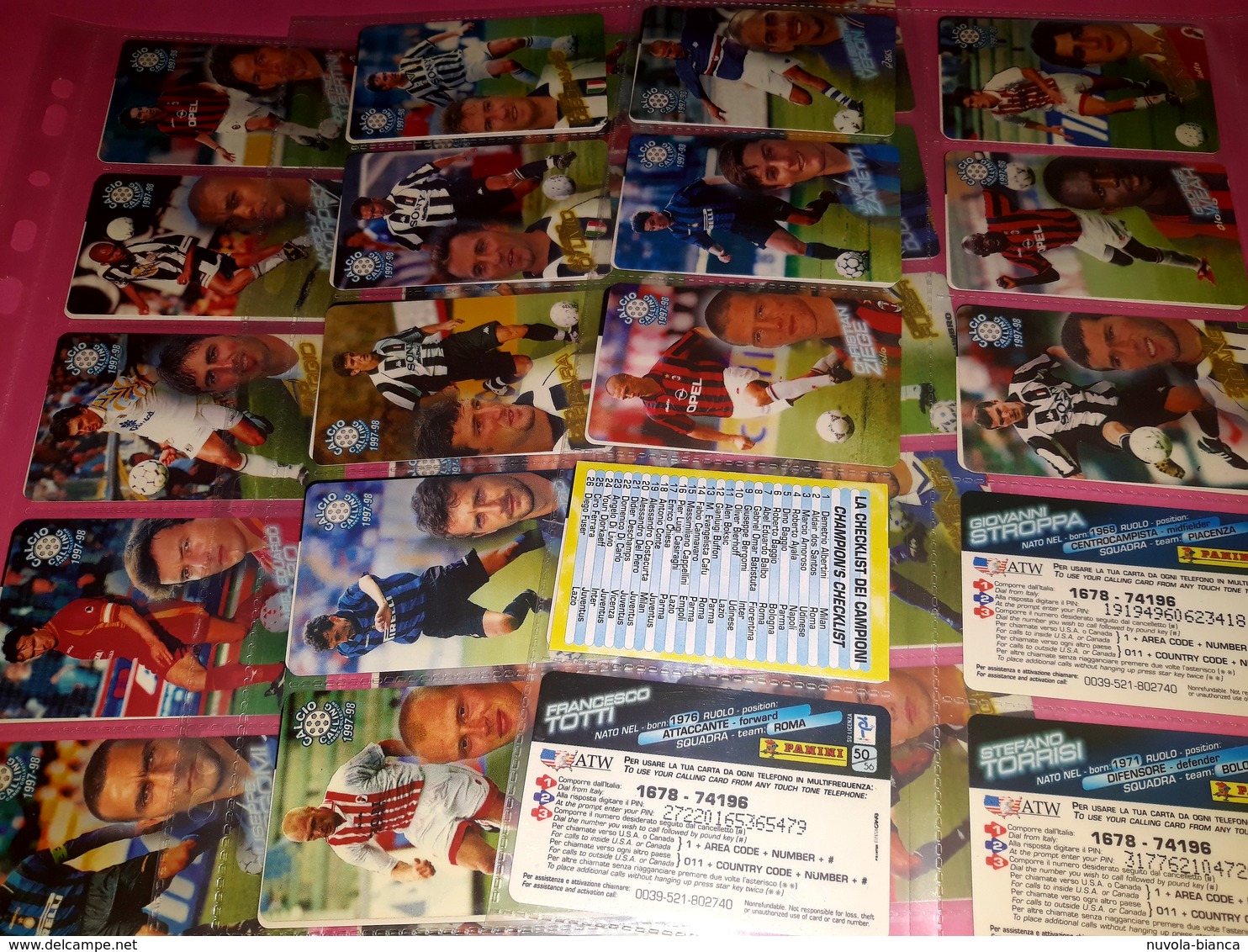 Calcio Calciatori Calling Cards Collections 1997.98 Set Completo 56 Cards Panini ATW - Other & Unclassified