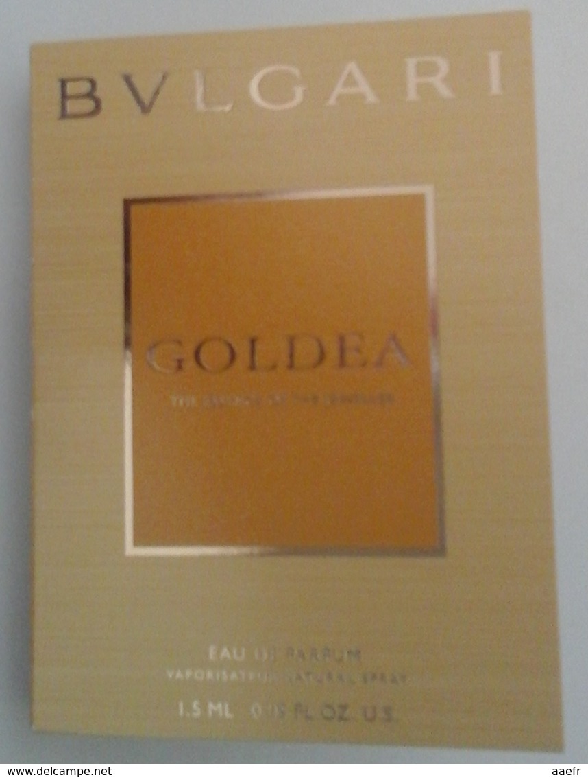 Bulgari - Goldea - Eau De Parfum  - 1,5 Ml échantillon Neuf/rempli - Echantillons (tubes Sur Carte)