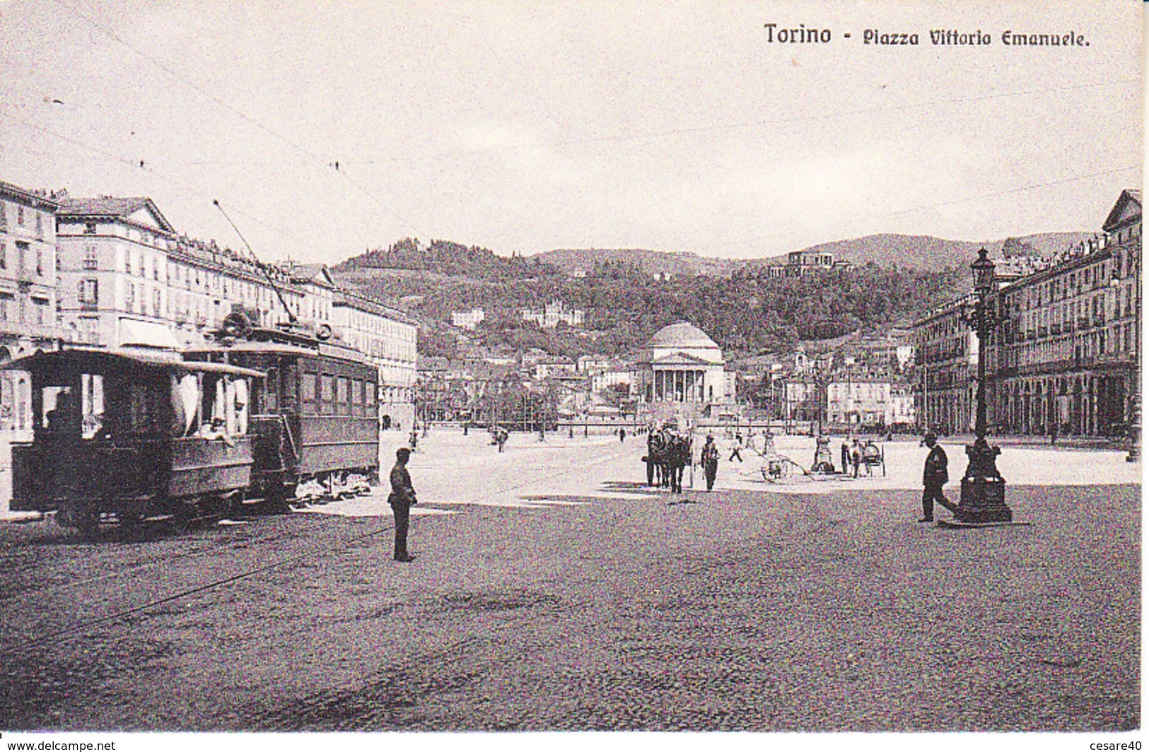 ITALIA - TORINO - Piazza .... (n0n Comune) Animata Con Grande Tram, Anni 10 - 2018,2 - 46 - Other & Unclassified