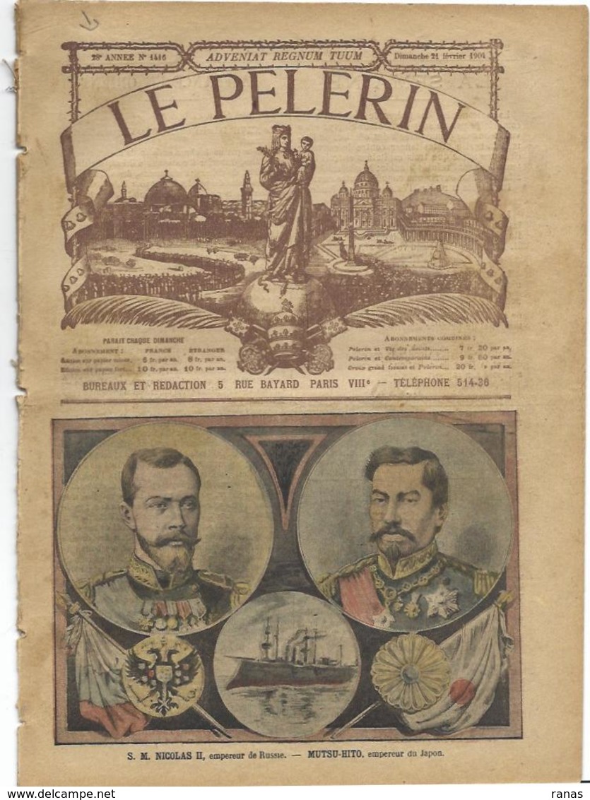 Russie Tsar Nicolas II Japon Japan Le Pélerin N° 1416 De 1904 - Autres & Non Classés