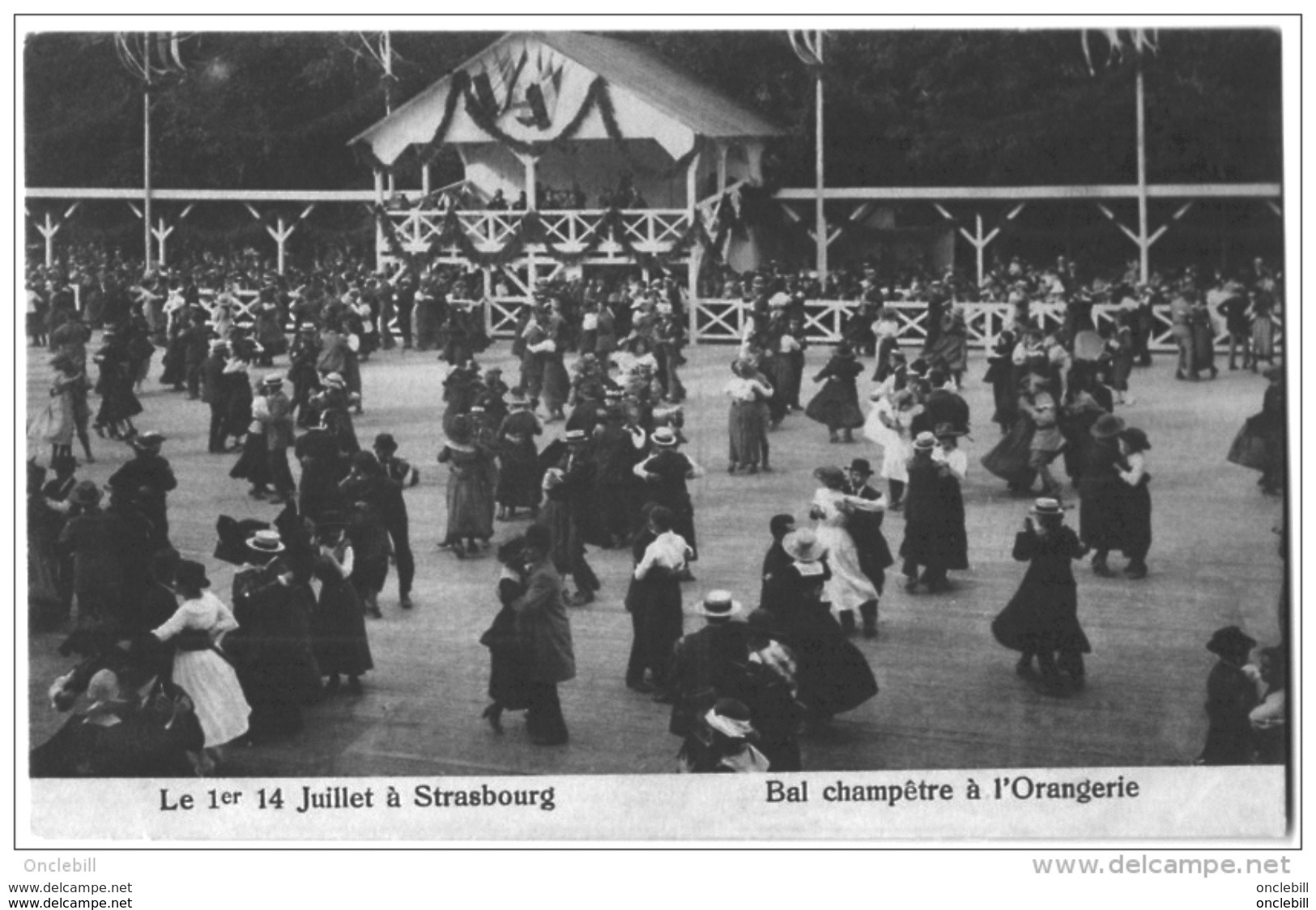 Strasbourg Bas Rhin Bal Danse Orangerie Danseurs 14 Juillet 1919 état Superbe - Strasbourg