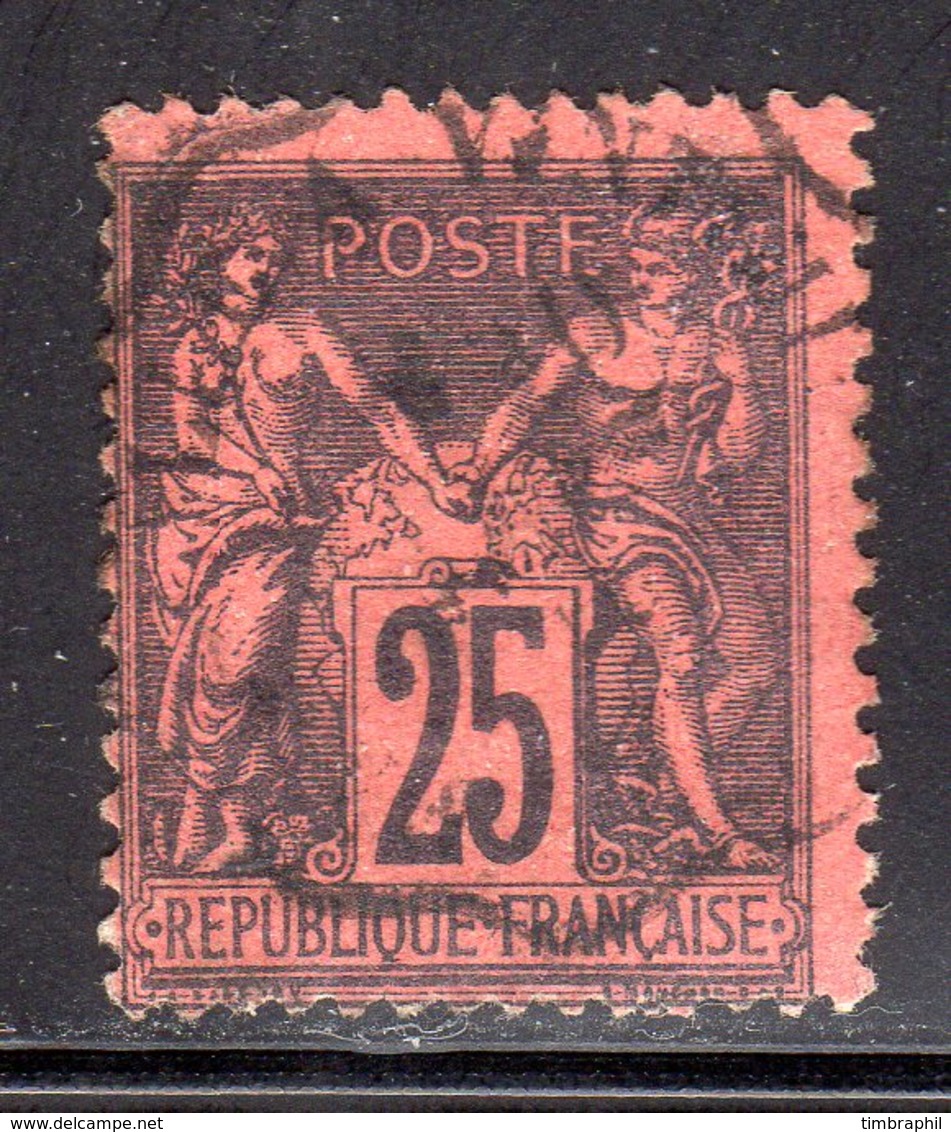 N° 91a (Sage) Oblitéré "Convoyeur MARSEILLE à VINTIMILLE" SUPERBE: COTE= + 65 € - 1876-1898 Sage (Type II)