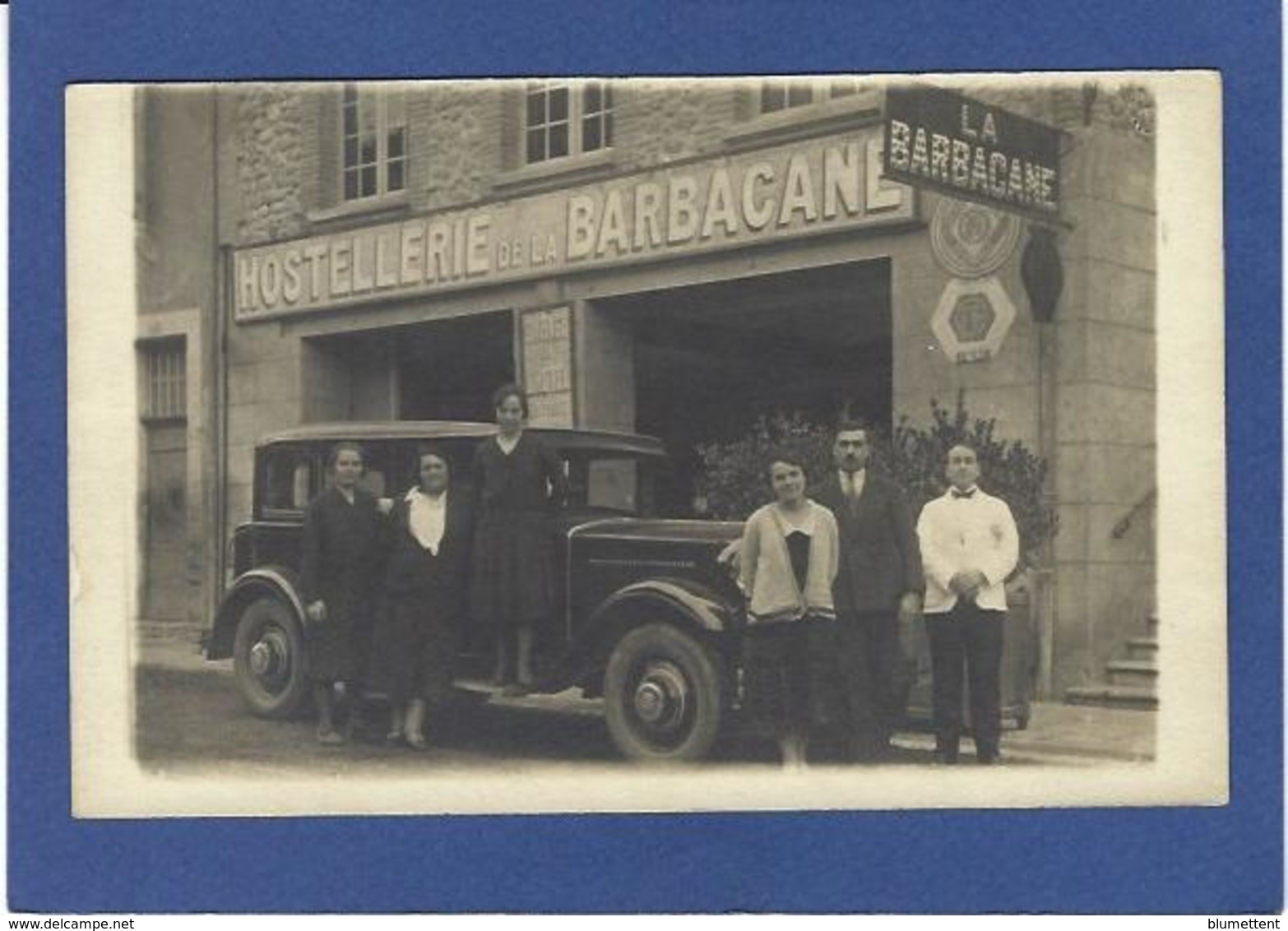 CPA Voiture Automobile Carte Photo RPPC Commerce Shop Non Circulé Hôtel De La Barbacane - Turismo