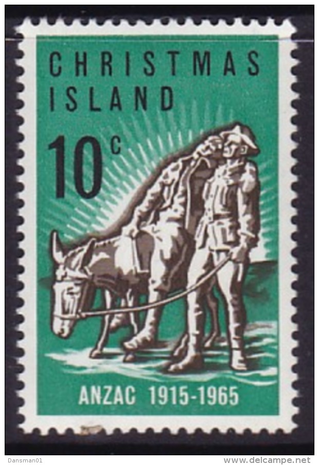 Christmas Island 1965 Anzac Sc 21 Mint Never Hinged - Christmas Island