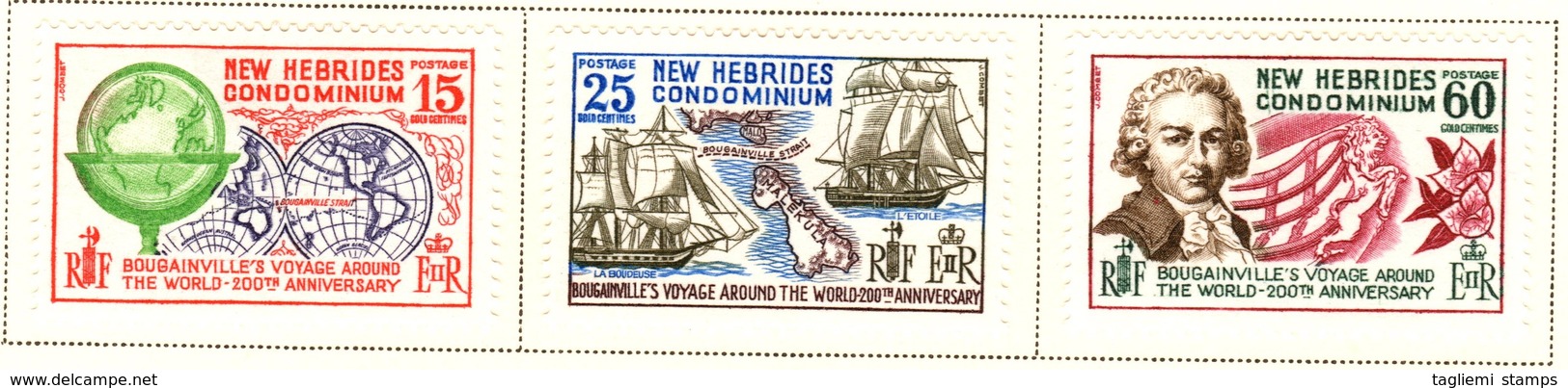 New Hebrides, 1968, SG 130 - 132, Complete Set Of 3, Mint Hinged - Nuovi