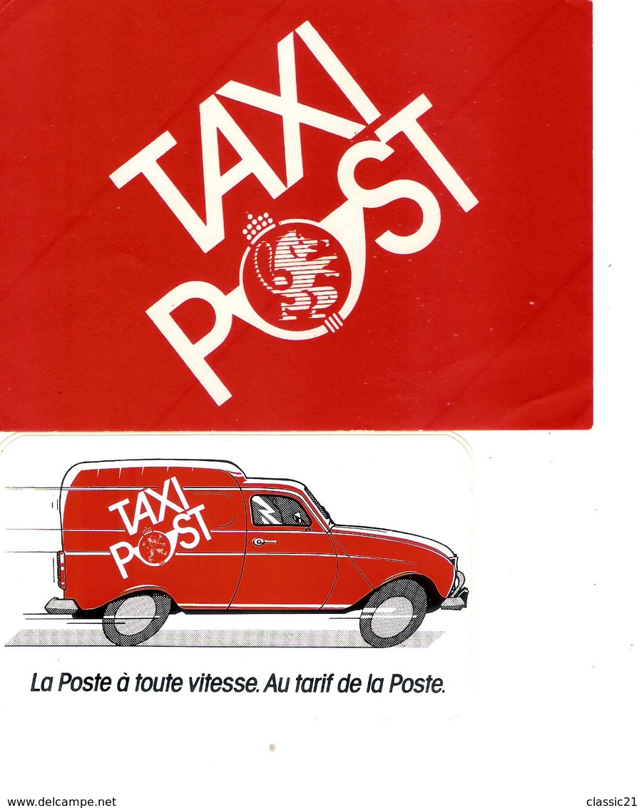 2506/ Document De La Poste étiquette Taxi Post + Vignette Auto Collante Et Tarif 2000 Pour Express Mail EMS Taxipost - Post Office Leaflets