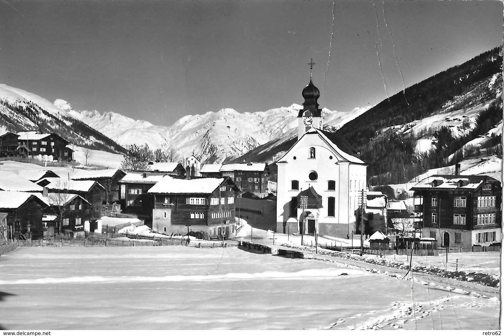 RECKINGEN → Kleines Dorf Im Goms, Fotokarte Ca.1960 - Goms