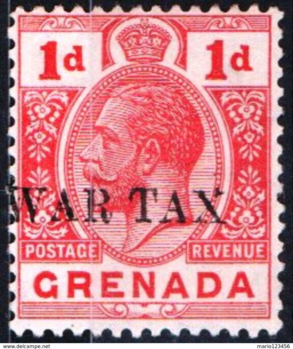 GRENADA, COLONIA BRITANNICA, BRITISH COLONY, TASSA DI GUERRA, GIORGIO V, 1916,  NUOVO (MLH*) YT 81    Scott MR1 - Grenada (...-1974)