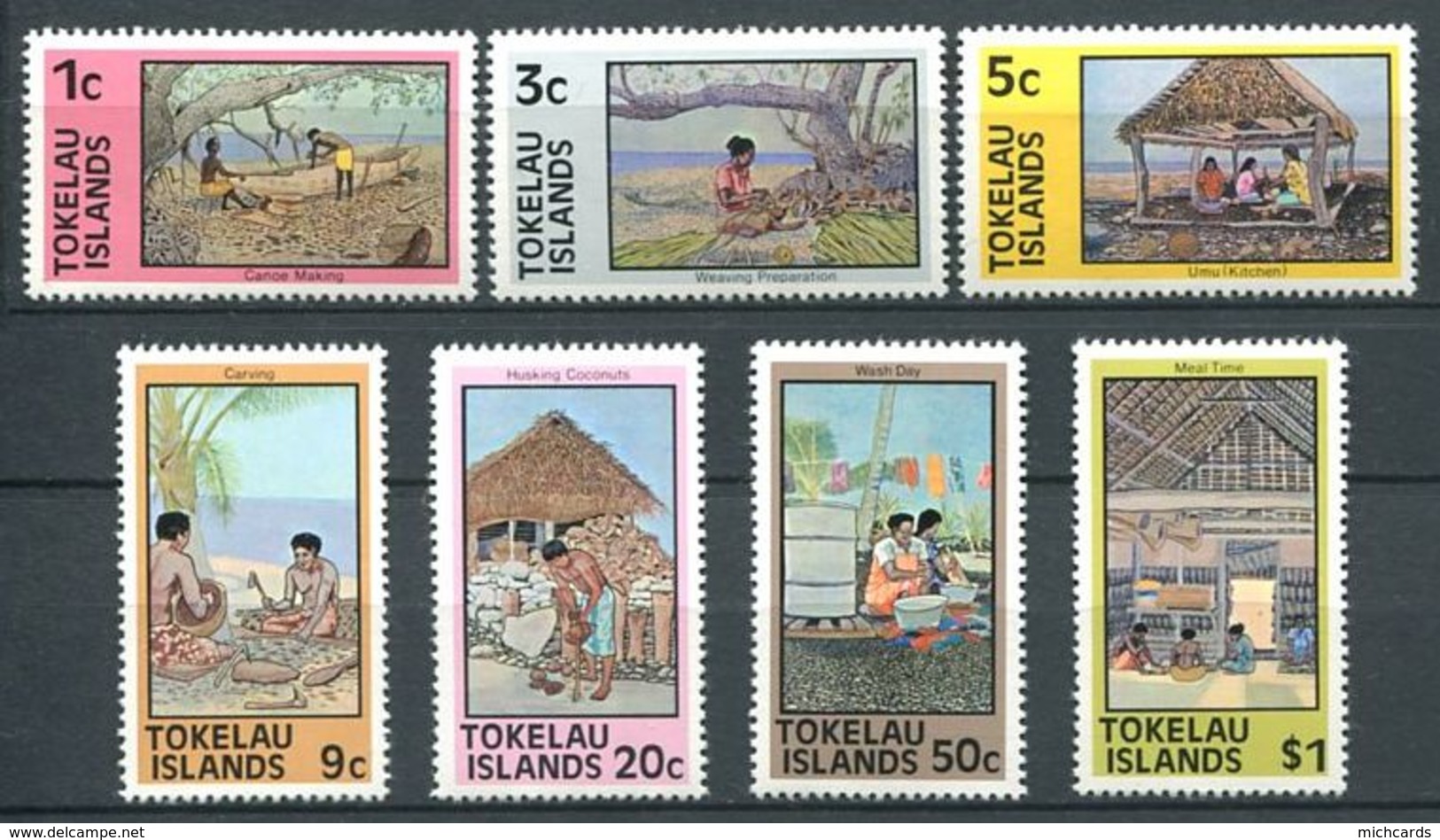 237 TOKELAU 1981 - Yvert 76 A/G - Canoe Tissage Peche ... - Neuf **(MNH) Sans Trace De Charniere - Tokelau