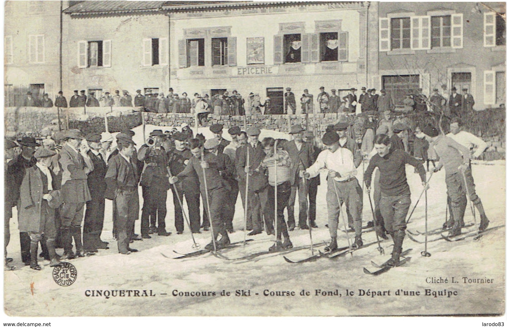 39 CINQUETRAL Concours De Ski, Course De Fond, Départ D'une équipe. - Autres & Non Classés