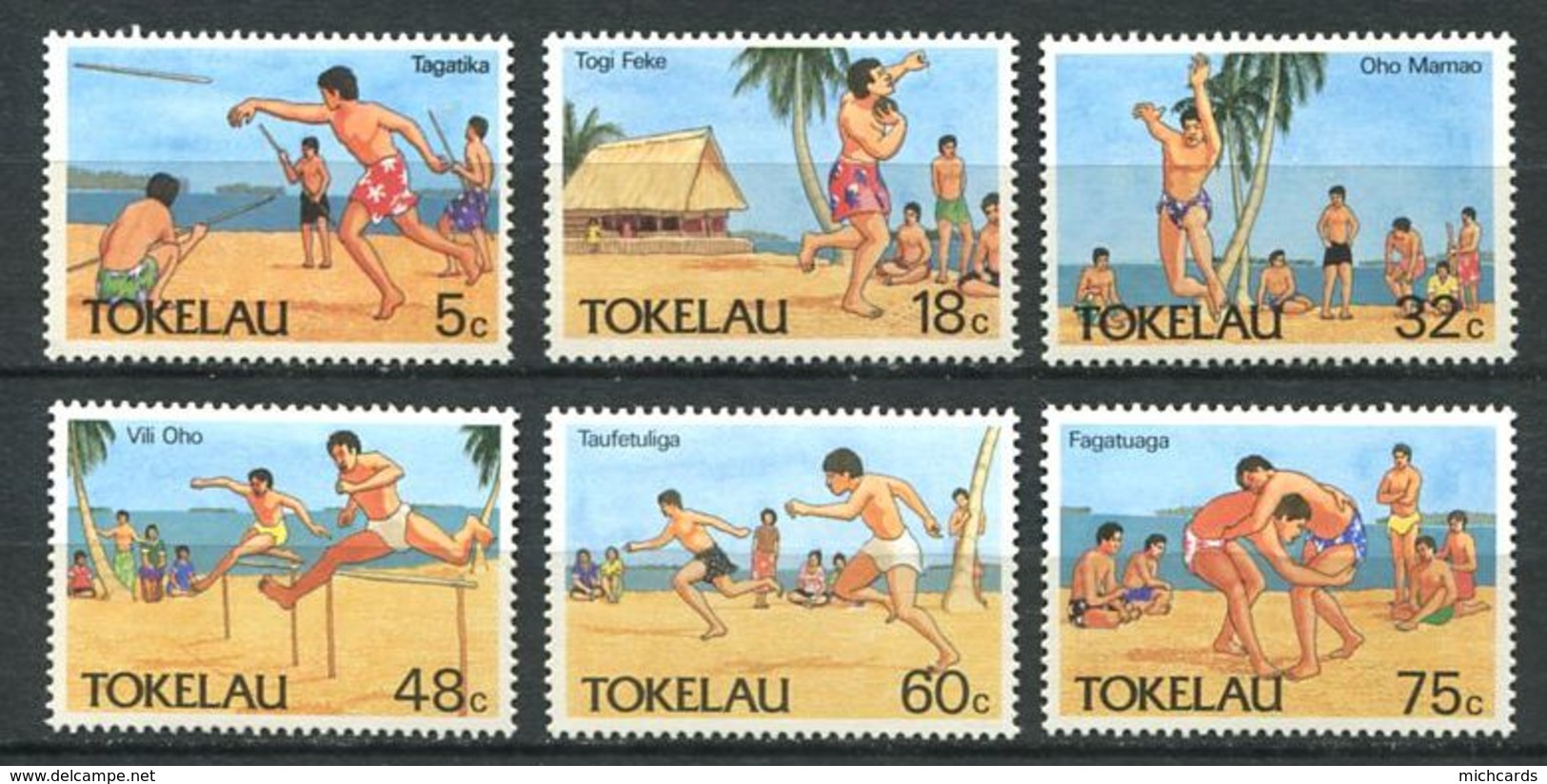 237 TOKELAU 1987 - Yvert 149/54 - Sport Lancer Course Saut - Neuf **(MNH) Sans Trace De Charniere - Tokelau