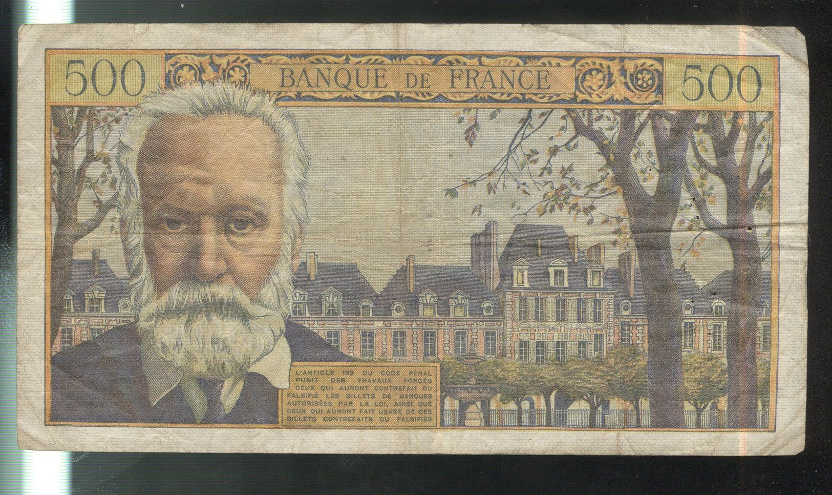 Billet 500 Francs Victor Hugo 7-1-1954 K - 500 F 1954-1958 ''Victor Hugo''