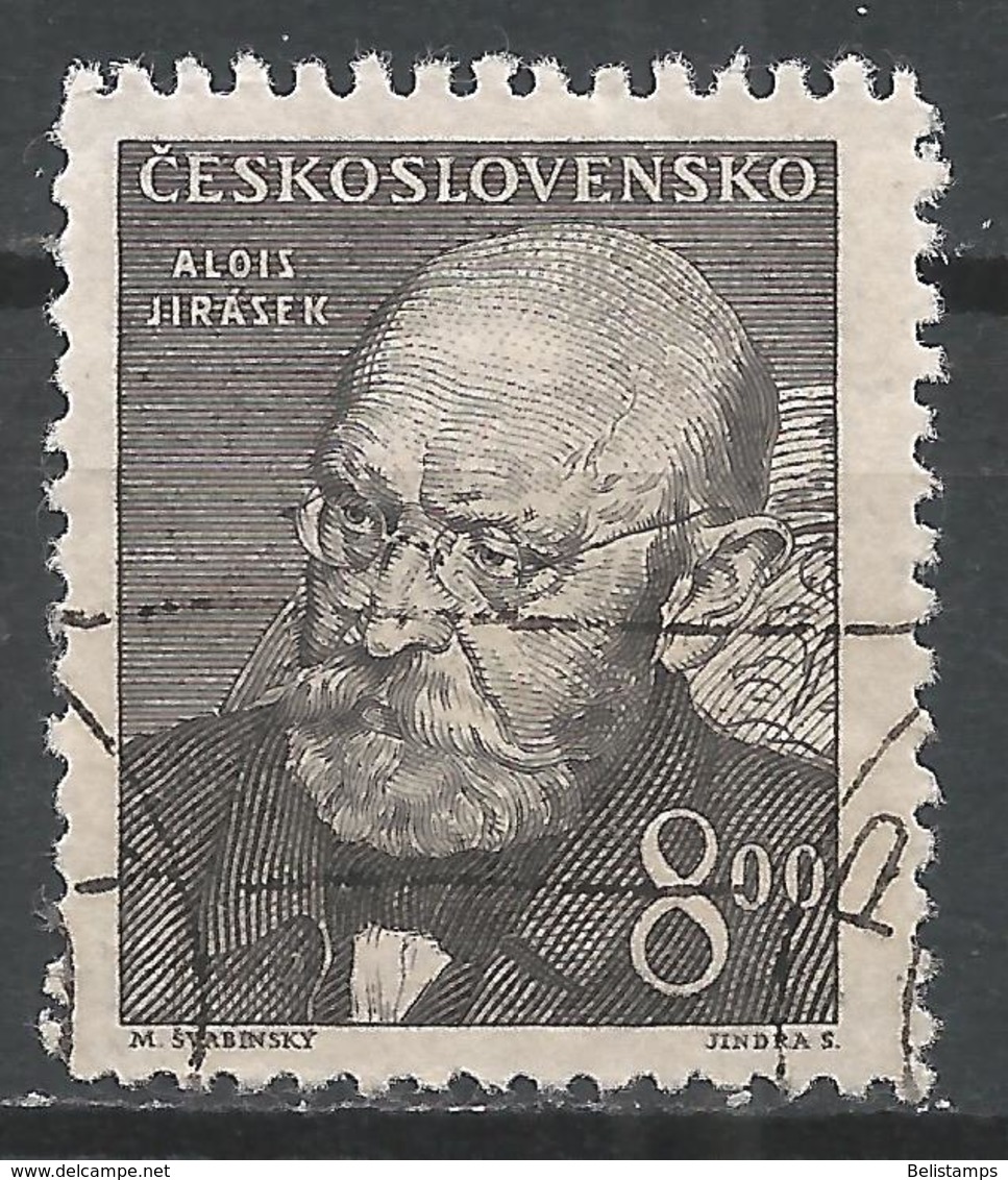 Czechoslovakia 1949. Scott #379 (U) Alois Jirasek, Writer - Oblitérés