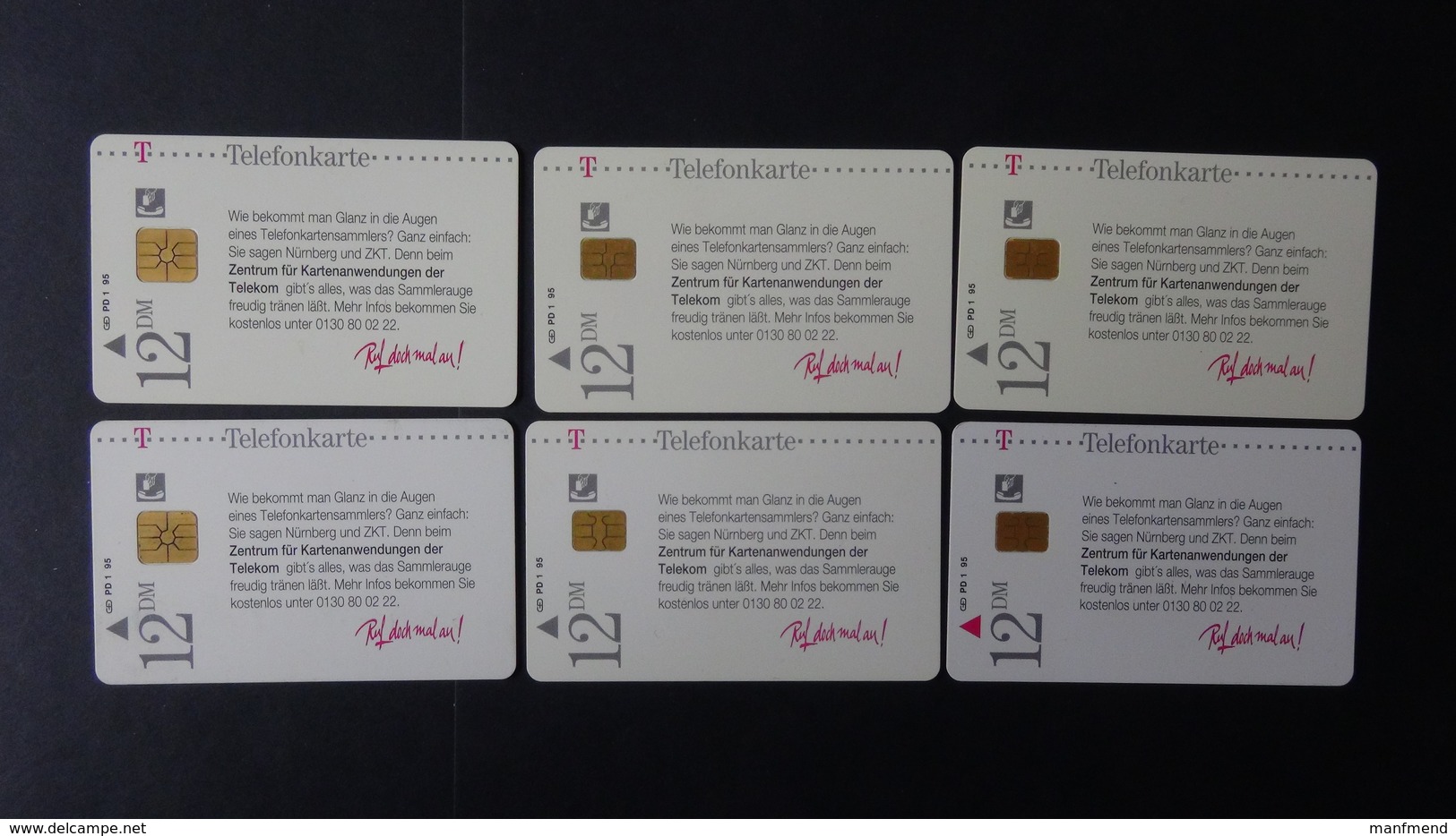 Germany - PD 1 95 Serial Number 1503 (2x), 1505, 1507, 1508 + 1510 - Used - P & PD-Series : Taquilla De Telekom Alemania