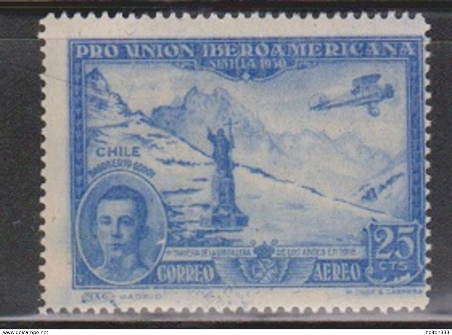 SPAIN Pro Union Iberoamerican - 25 Cts Airmail - Mint Hinged - Vignettes De La Guerre Civile