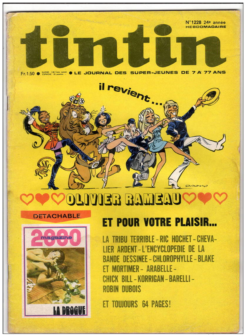 Five Rupees  Port Lous  1945 Sur 4e De Couverture TINTIN 1972 Avec Article En Rapport  état B - Maurice