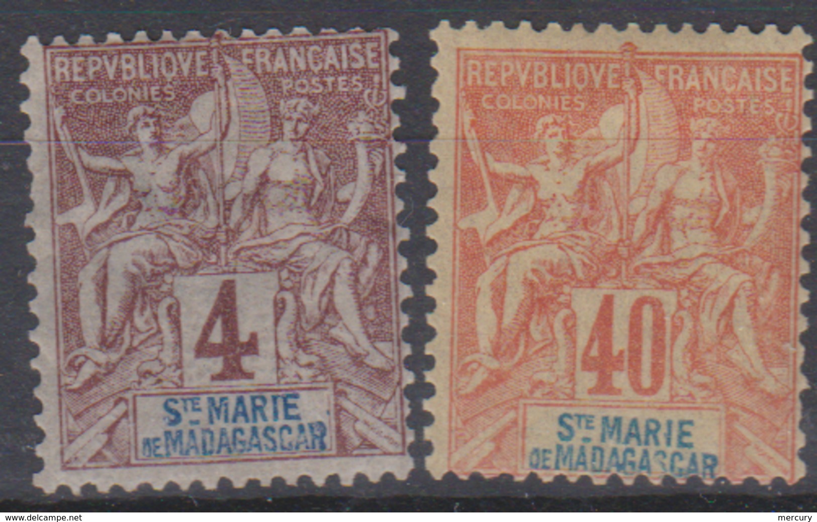 SAINTE-MARIE DE MADAGASCAR - 2 Valeurs De 1894 Neuves - Unused Stamps