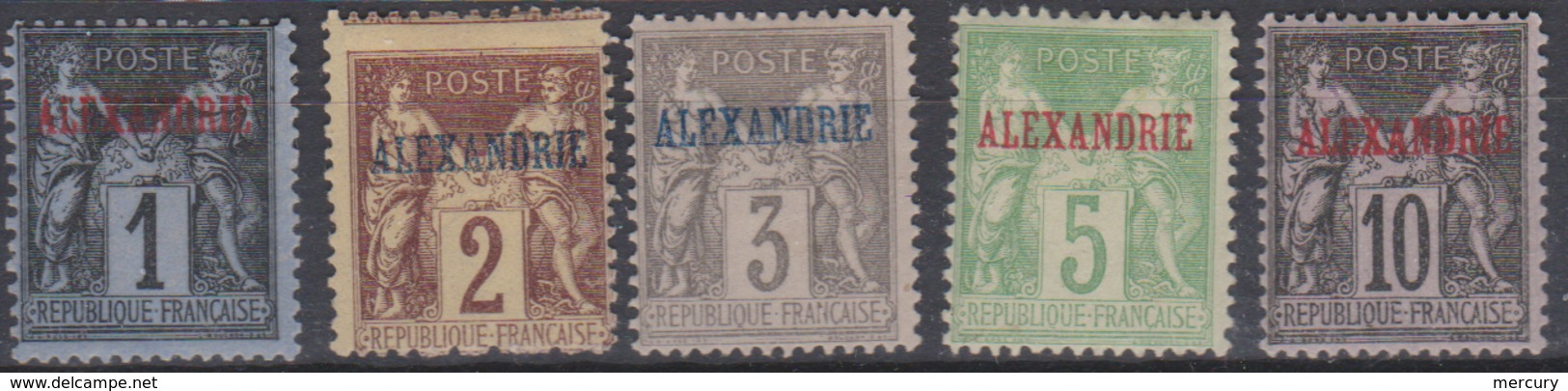 ALEXANDRIE - 5 Valeurs Neuvesde 1899/1900 Neuves - Neufs