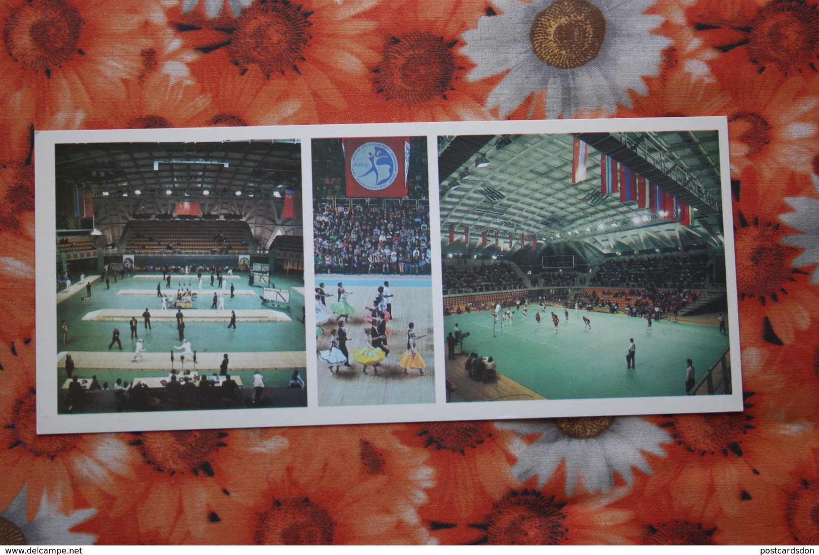 SOVIET SPORT. Volleyball "Druzhba"  Complex In Moscow.  Olympic Games 1984 -OLD Postcard - Fencing - Volleyball