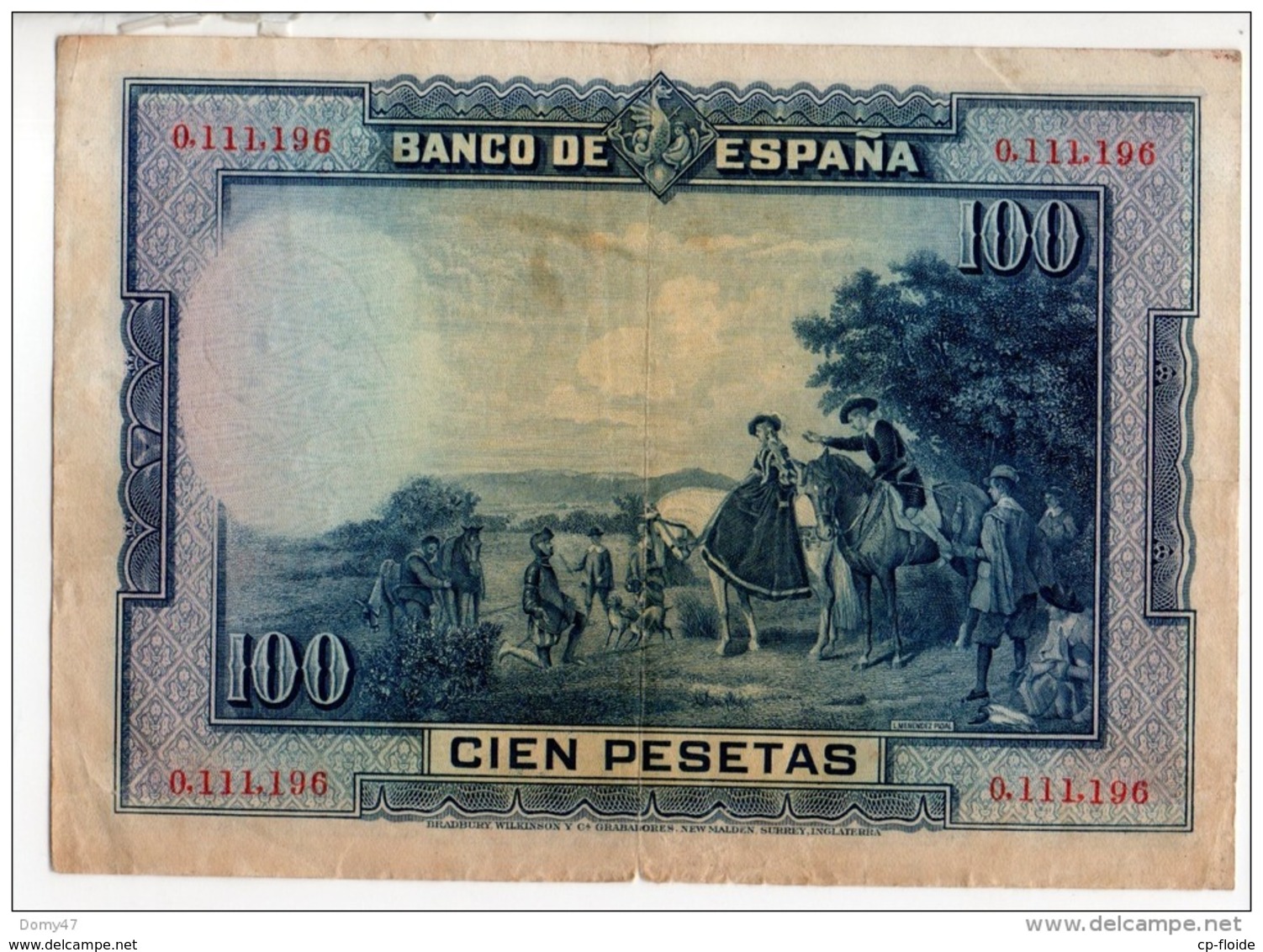 ESPAGNE . 100 CIEN PESETAS . MADRID 15 DE AGOSTO DE 1928 . CERVANTES - Réf. N°10797 - - 100 Pesetas