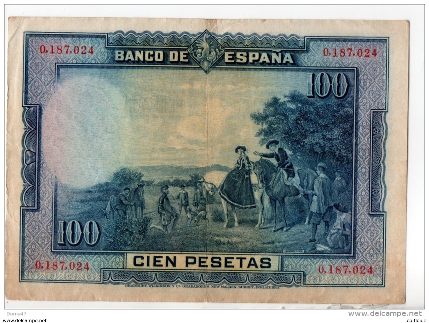 ESPAGNE . 100 CIEN PESETAS . MADRID 15 DE AGOSTO DE 1928 . CERVANTES - Réf. N°10796 - - 100 Pesetas