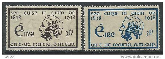 Irlande 1938 N°73/74 Neufs * MH  Père Mathews - Unused Stamps