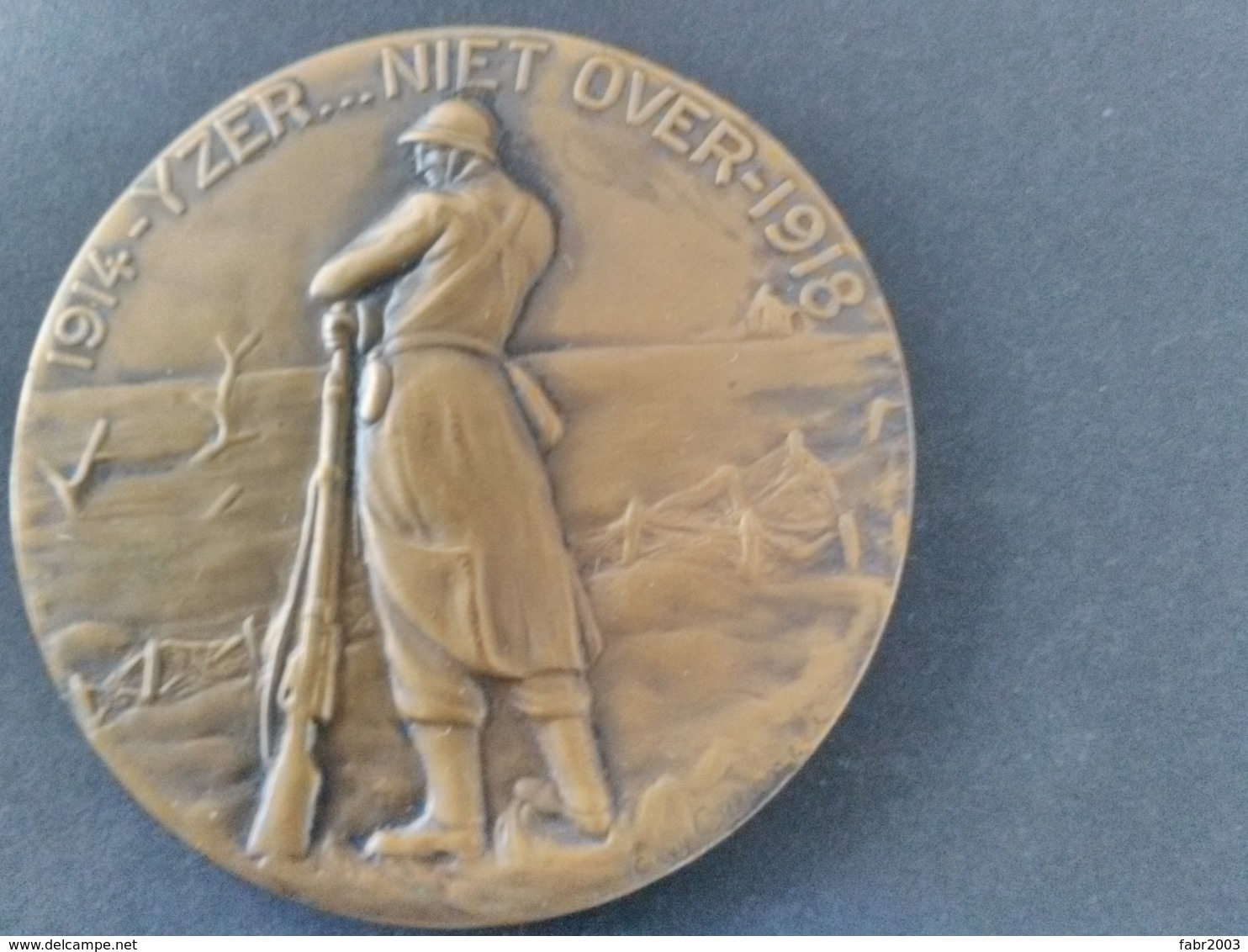 Médaille Yser "on Ne Passe Pas". Attribuée Flamande. Superbe - 1914-18