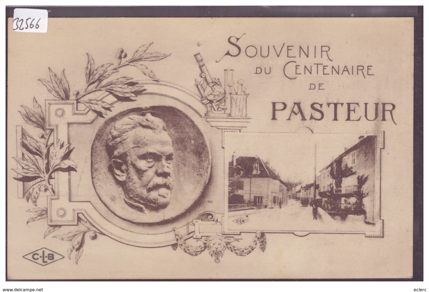 SOUVENIR DU CENTENAIRE DE LOUIS PASTEUR - TB - Prix Nobel