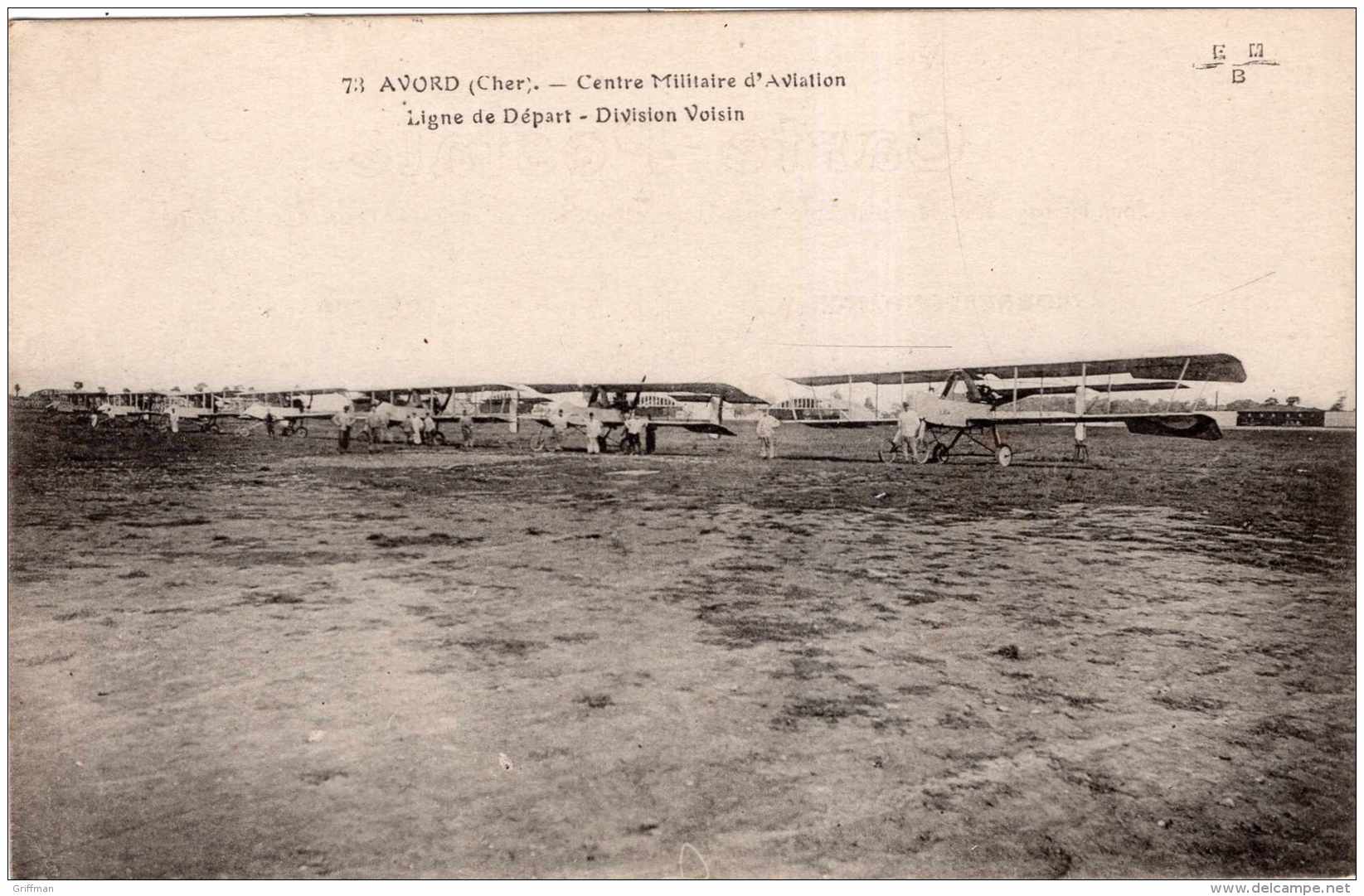 AVORD CENTRE MILITAIRE D'AVIATION CORRESPONDANCE DE PIERRE BRUNEL AVIATEUR LIGNE DE DEPART DIVISION VOISIN 1917 TBE - Avord