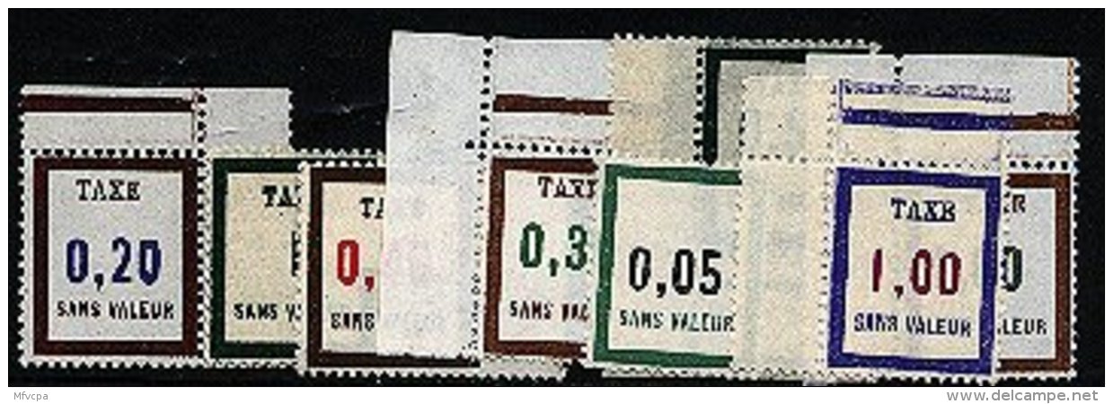 Lt021  Timbres Cours Instruction Taxe Sans Valeur 8 Exemplaires N* (MNH) - Cours D'Instruction