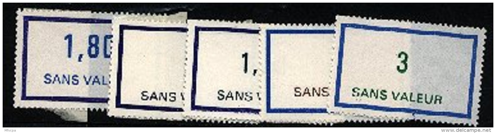 Lt022  Timbres Cours Instruction  Sans Valeur 5 Exemplaires N* (MNH) - Cours D'Instruction