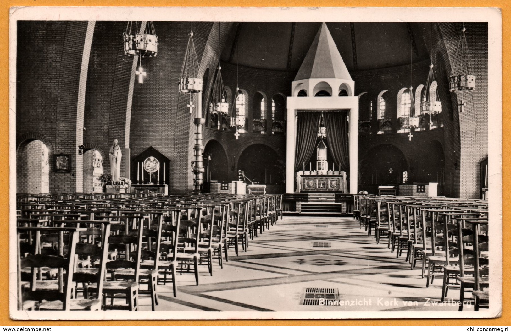 Binnenzicht Kerk Van Zwartberg - Ingevoerd Produkt " Scandinavia " - Fa. C. DIRIX WERCK - 1957 - Genk