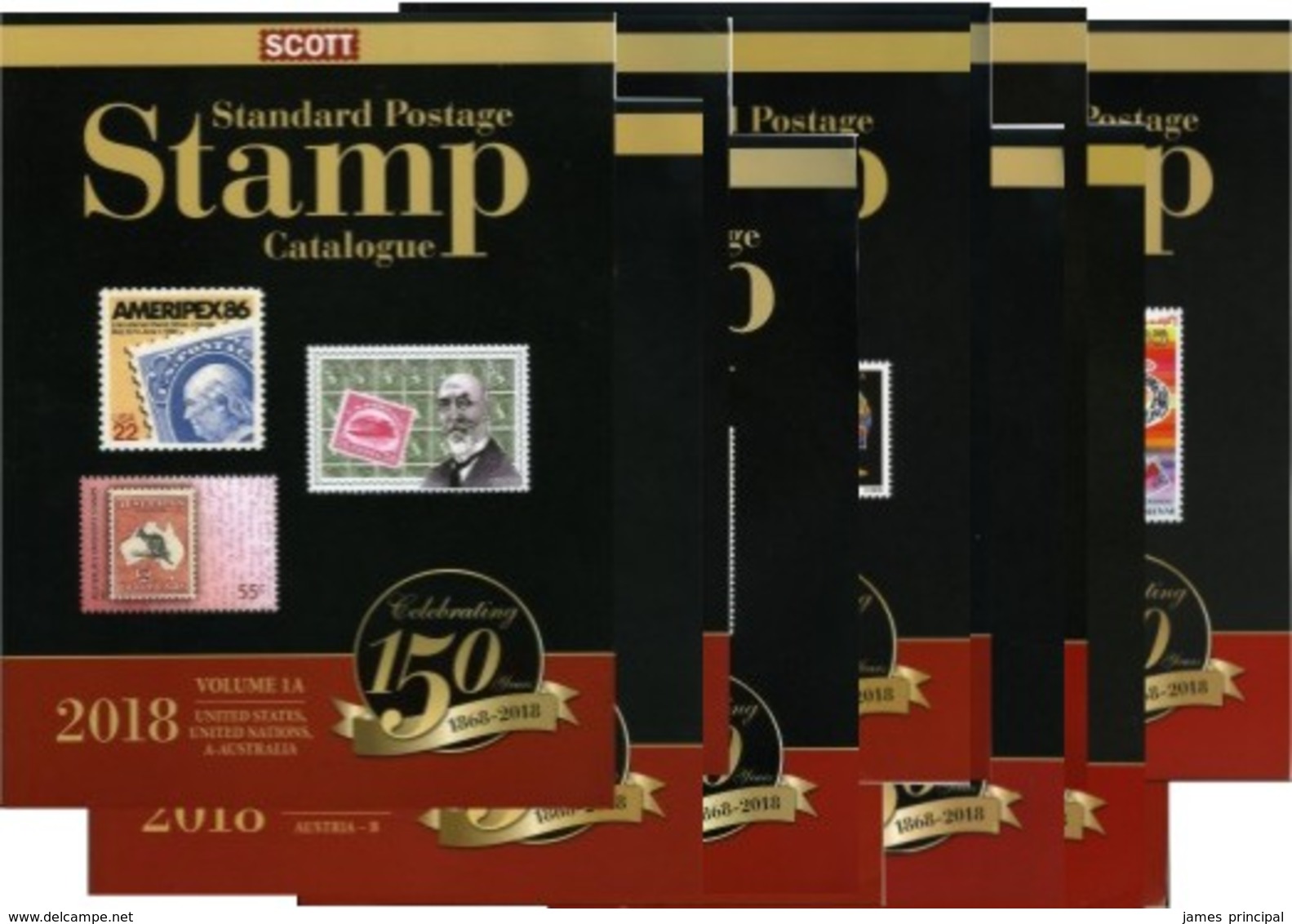 Scott 2018 Standard Postage Stamp Catalogue Volumes 1-6. Full Set. - Other & Unclassified