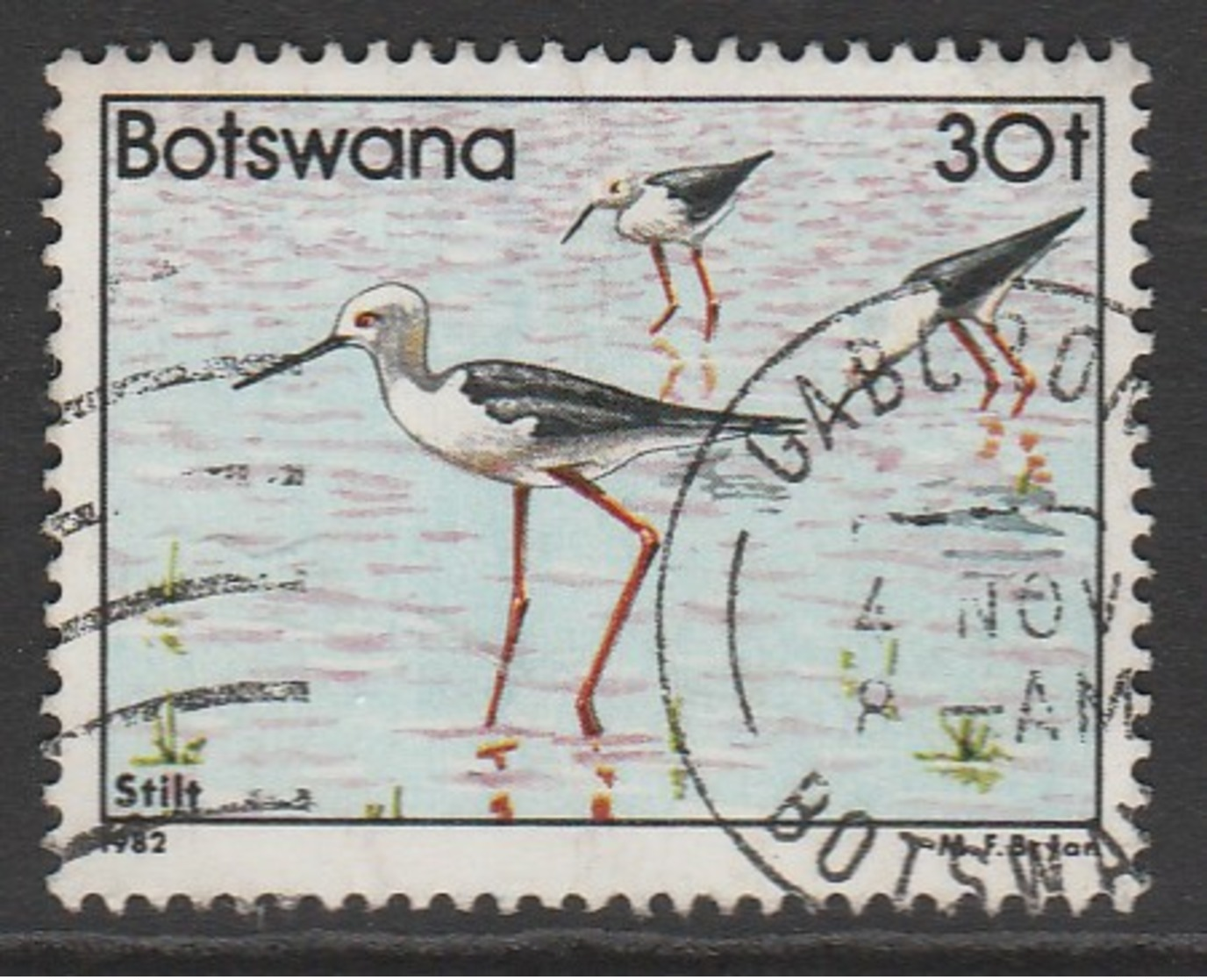 Botswana 1982 Birds 30 T Multicoloured SW 311 O Used - Botswana (1966-...)