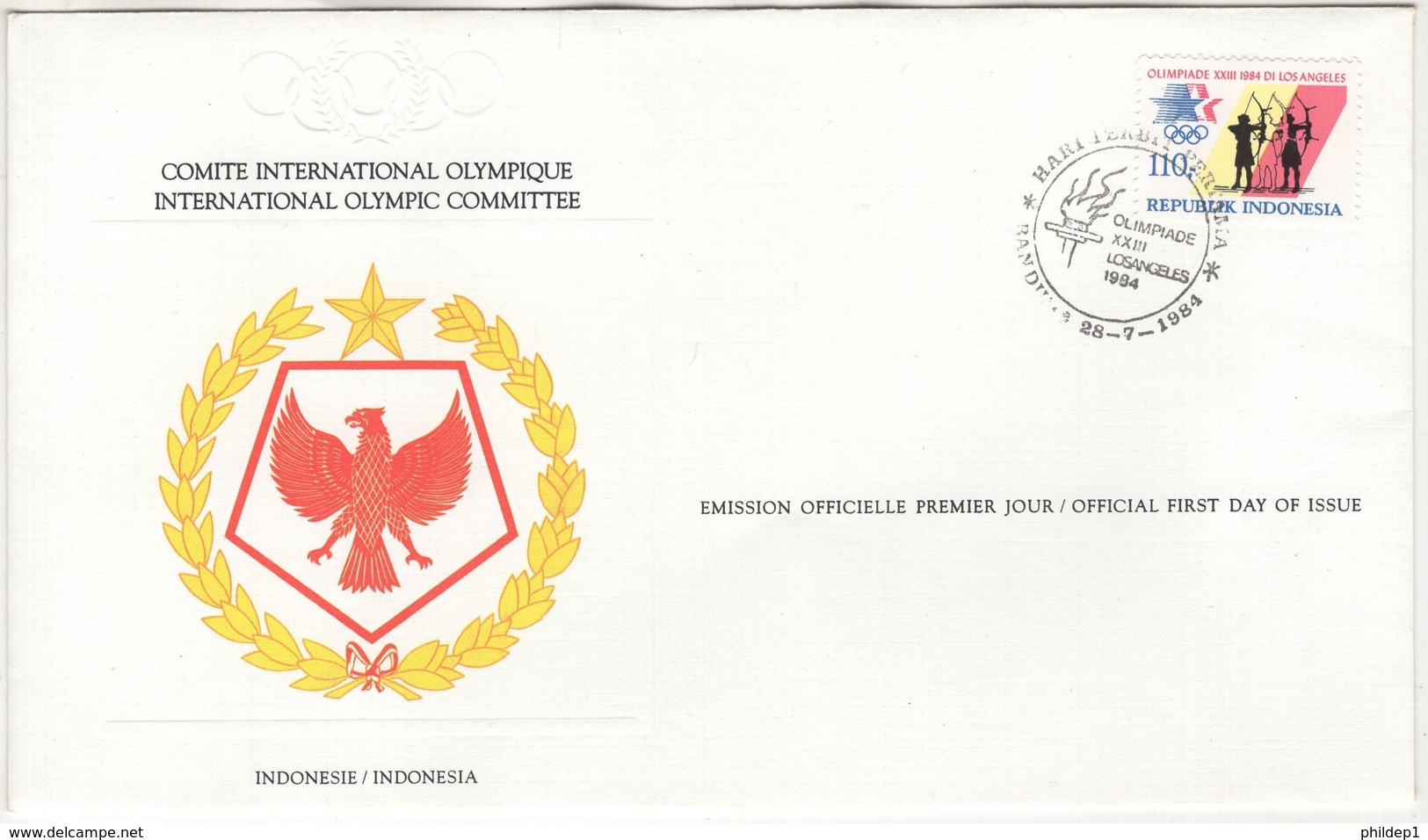 Republik Indonesia.  FDC Du 28/7/1984. - Indonésie